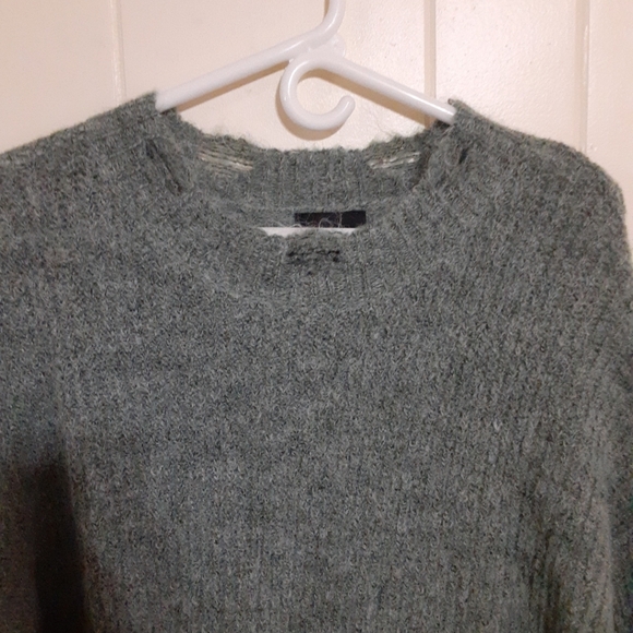 Lumiere sweater Womens sz S Distressed Acrylic/ wool blend crewneck long sleeve - Picture 5 of 11